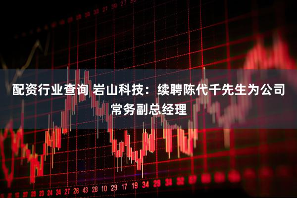 配资行业查询 岩山科技：续聘陈代千先生为公司常务副总经理