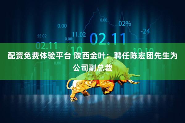 配资免费体验平台 陕西金叶：聘任陈宏团先生为公司副总裁